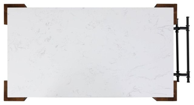 Wood and Marble Harmony Deep Dive into the Bowery Hill Island's Materials