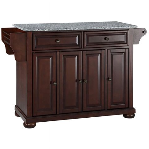 Bowery Hill Traditional Wood Kitchen Island With Granite Top In ... within Maximizing Functionality How to Optimize Your Bowery Hill Kitchen Island Design