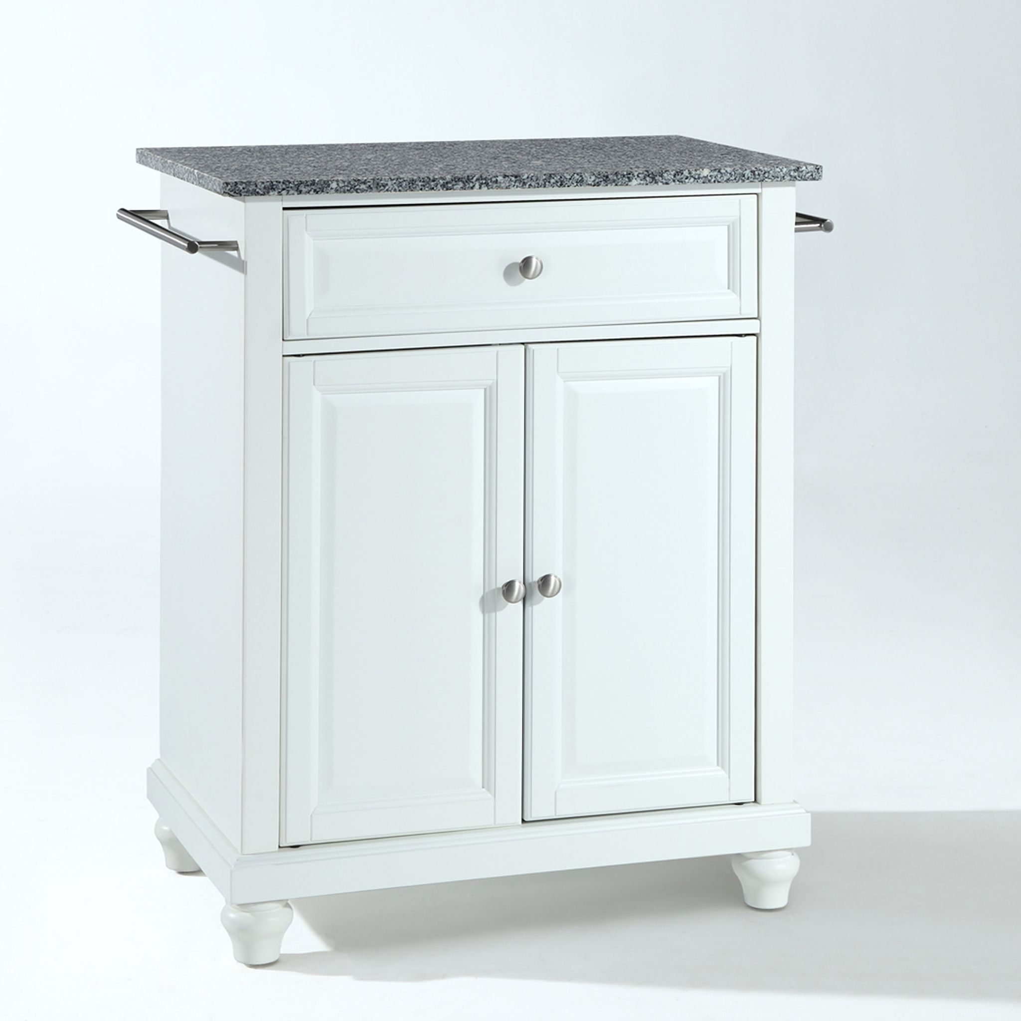 Cambridge Granite Top Portable Kitchen Island/Cart In White And Gray By ... regarding White Kitchen Island Wonders Exploring Design, Function, and Style