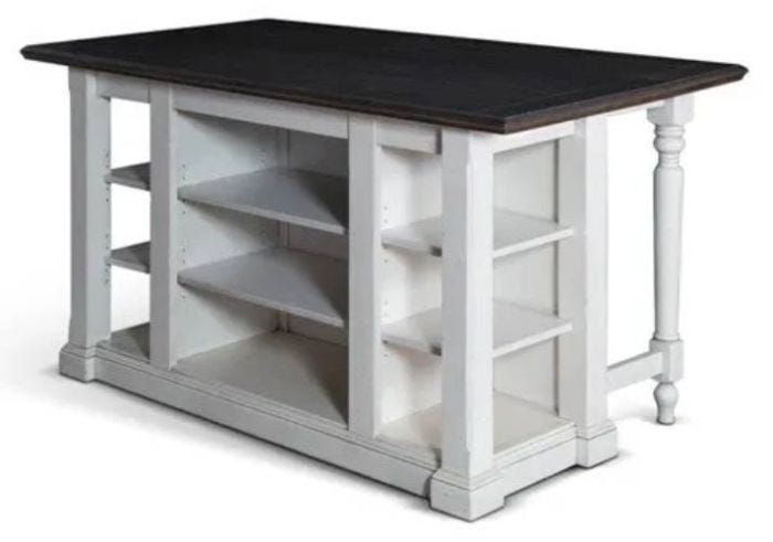 Carriage House Collection Kitchen Island With 13&quot; Drop Leaf within Carriage House Kitchen Island With 13&quot; Drop Leaf