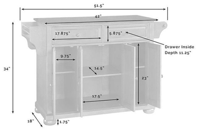 Catania Modern / Contemporary Black Granite Top Kitchen Island In ... within Catania Kitchen Island Assembly and Care Tips for Longevity and Beauty