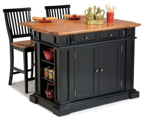 Catania Modern / Contemporary Wood Kitchen Island Set In Black Finish ... pertaining to Building Your Dream Kitchen Island Step by Step Considerations