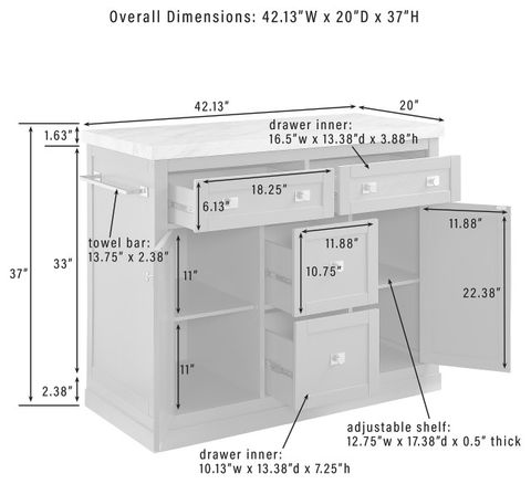 Claire Kitchen Island - Transitional - Kitchen Islands And Kitchen ... with regard to Claire Kitchen Island