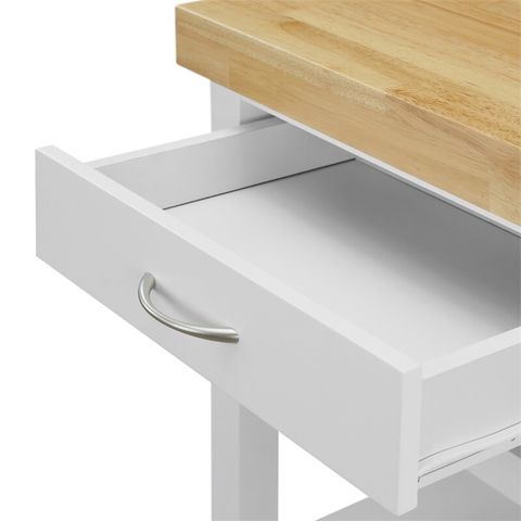 Clickdecor Denver Kitchen Cart White | Ebay in Clickdecor Denver Kitchen Cart White