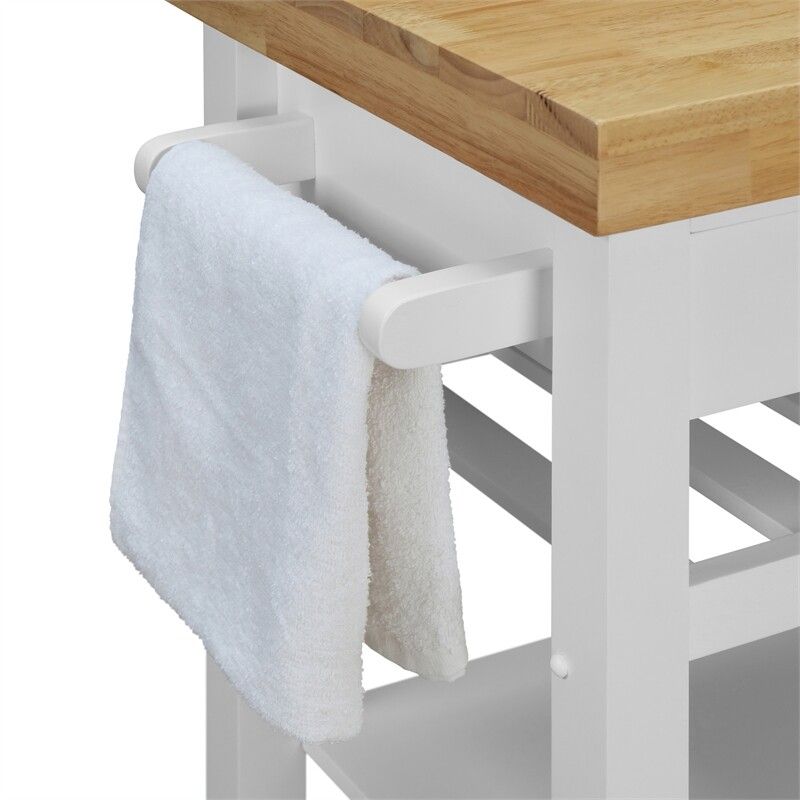 Clickdecor Denver Kitchen Cart White | Ebay intended for Assembling Your ClickDecor Denver Kitchen Cart White A Step-by-Step Tutorial