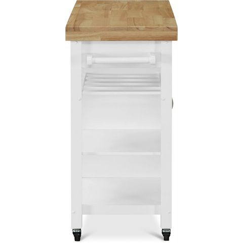 Clickdecor Denver Kitchen Cart White | Ebay regarding Clickdecor Denver Kitchen Cart White