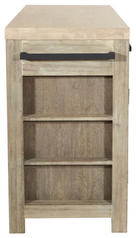 Cocina Kitchen Island In Natural With Spice Rack And Engineered Wood ... in Creating Your Dream Kitchen with a Natural Cocina Island