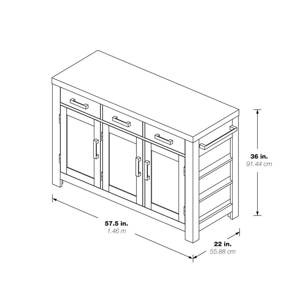 Cocina Kitchen Island With Spice Rack And Wood Top, Bp-4211-0607 Brown ... inside Creating Your Dream Kitchen with a Natural Cocina Island