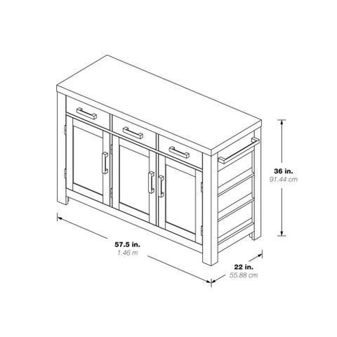 Cocina Kitchen Island With Spice Rack And Wood Top, Bp-4211-0607 Brown ... inside Creating Your Dream Kitchen with a Natural Cocina Island