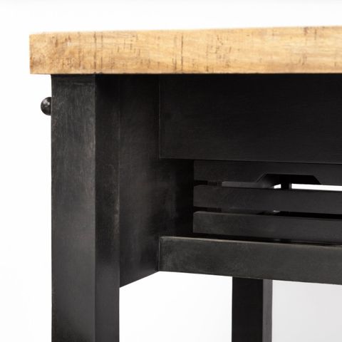 Columbia Black Wooden Kitchen Island - Transitional - Kitchen Islands ... throughout Columbia Black Wooden Kitchen Island