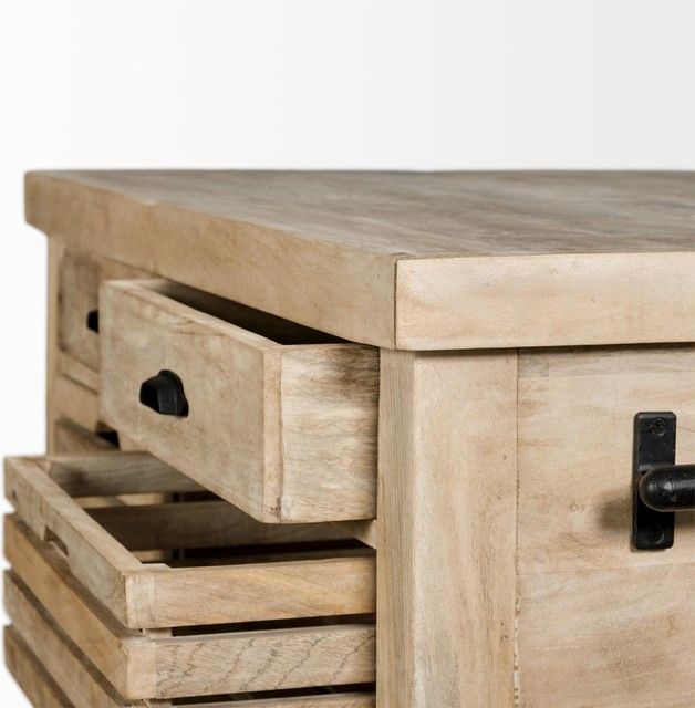 Columbia Ii Light Brown Base, Black Iron Knobs Rolling Kitchen Island ... inside Essential Tips for Maintaining Your Columbia II Light Brown Base Kitchen Island