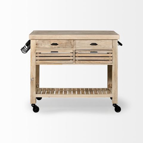 Columbia Ii Light Brown Base With Black Iron Knobs Rolling Kitchen ... with regard to Essential Tips for Maintaining Your Columbia II Light Brown Base Kitchen Island