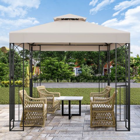 Coos Bay 8 Ft. W X 8 Ft. D Steel Patio Gazebo & Reviews - Wayfair Canada intended for Beyond the Basics Innovative Design Ideas for Your 8x8 Patio Gazebo