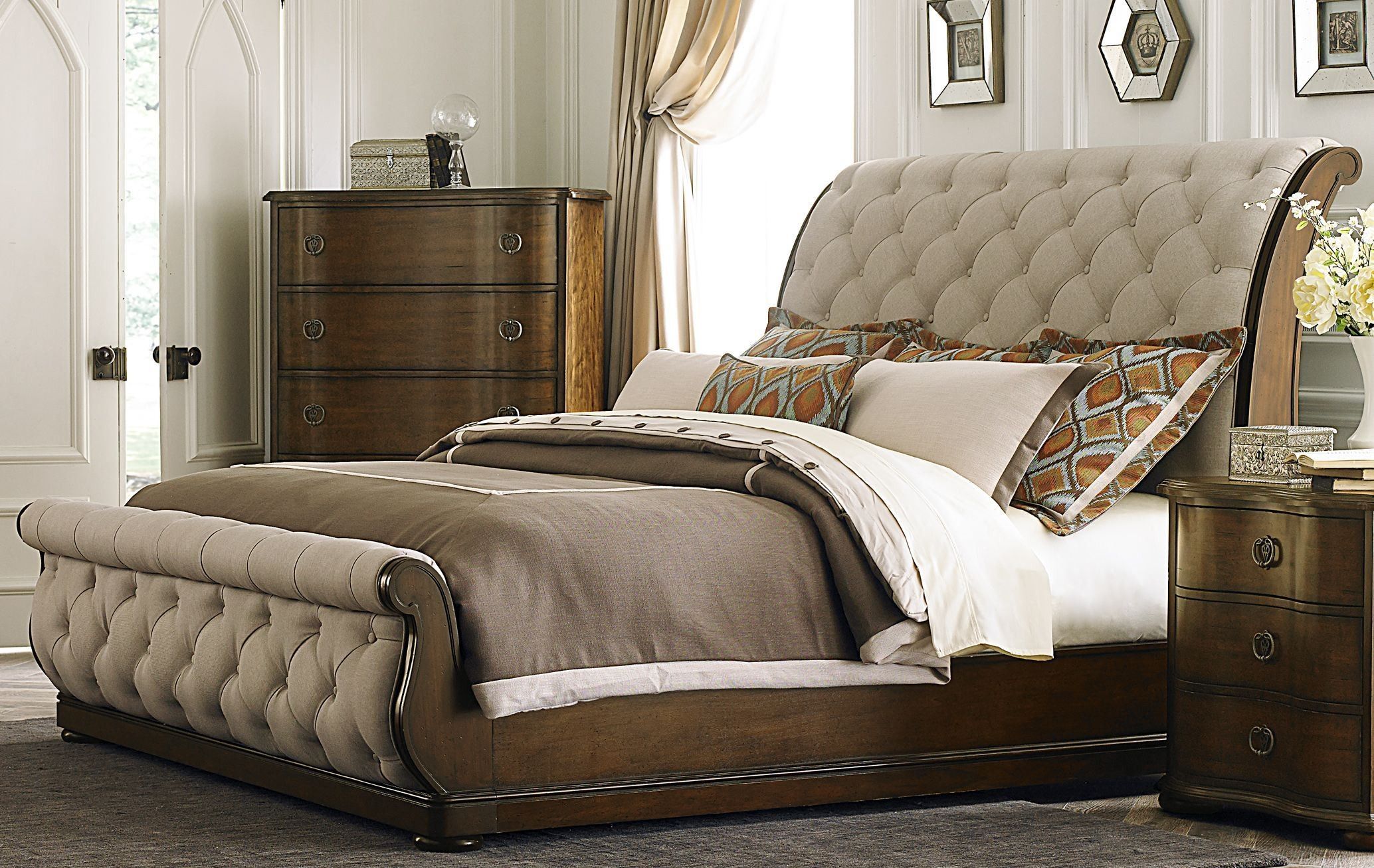Cotswold Upholstered Sleigh Bedroom Set From Liberty (545-Br-Qsl ... with Designing Serenity A Guide to Styling Your Bedroom with Nate Berkus and Jeremiah Brent