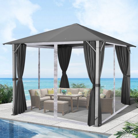 Coveronics 10 Ft. W X 10 Ft. D Aluminum Patio Gazebo | Wayfair with regard to Creating Your Outdoor Oasis A Guide to 10x10 Aluminum Gazebo Placement