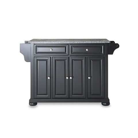 Crosley Alexandria Granite Top Kitchen Island In Black - Artofit throughout Alexandria Granite Top Kitchen Island/Cart Gray/Black