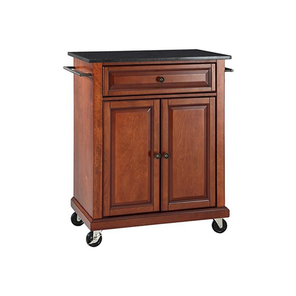 Crosley Cherry Kitchen Cart With Stainless Steel Top Kf30052Ch - The ... for Unveiling the Beauty of Classic Kitchen Island Carts A Deep Dive
