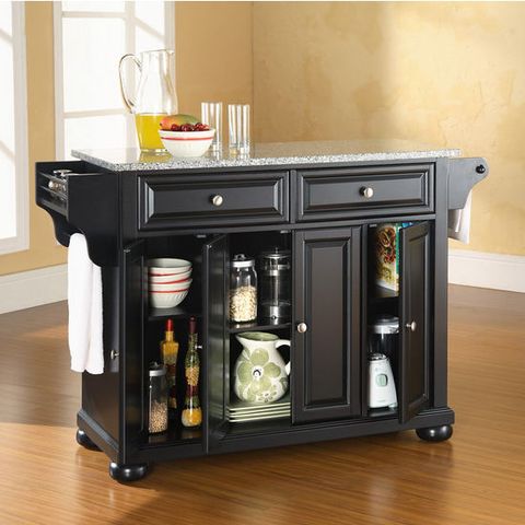 Crosley Furniture Alexandria Solid Granite Top Kitchen Cart Or Island ... pertaining to Alexandria Solid Granite Top Kitchen Island, Classic Cherry Finish