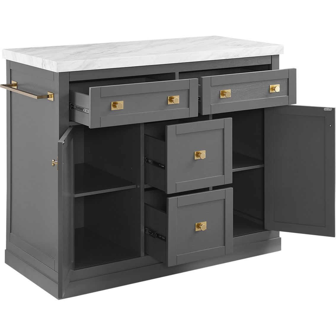 Crosley Furniture Claire Kitchen Island | Kitchen Carts &amp; Islands ... inside Claire Kitchen Island