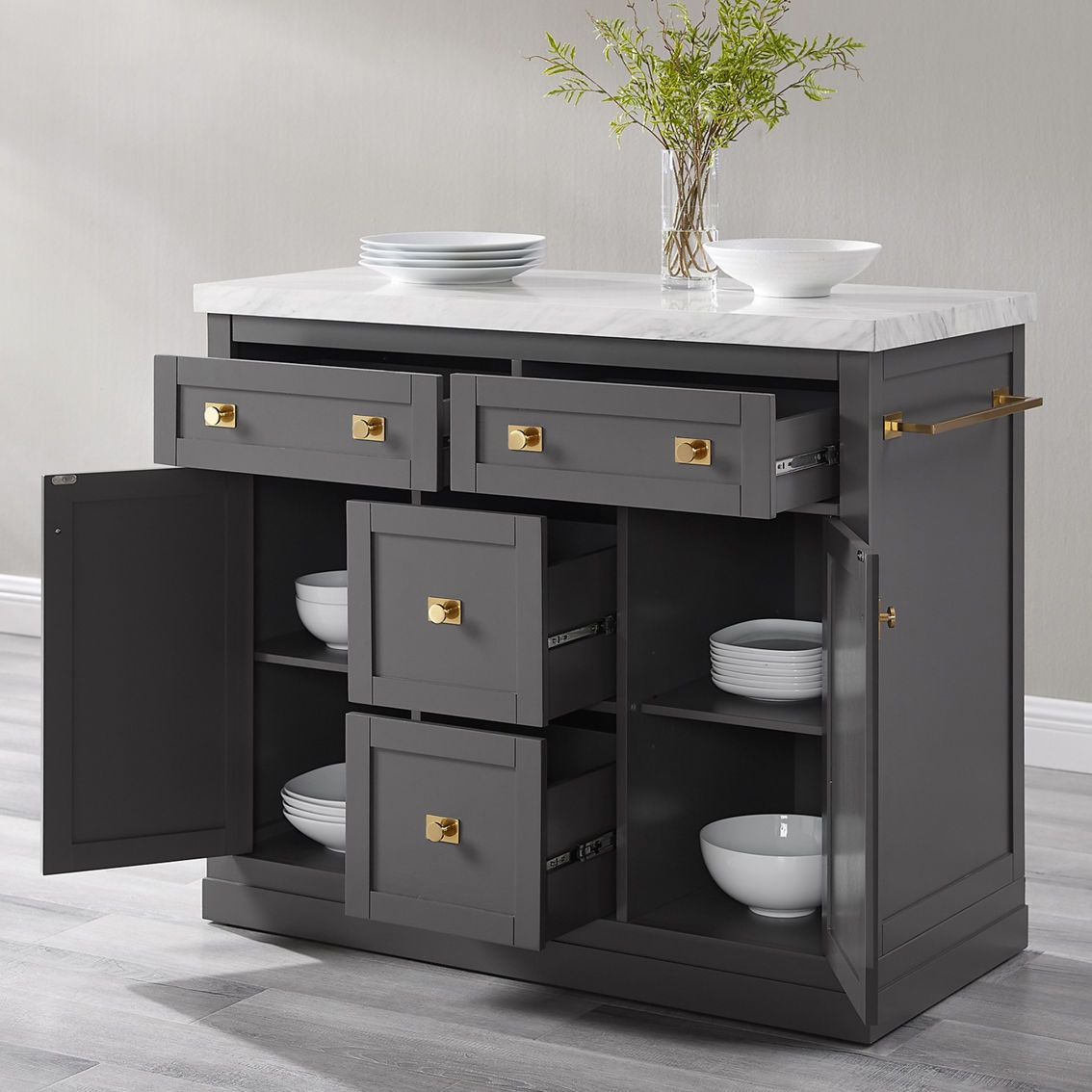 Crosley Furniture Claire Kitchen Island | Kitchen Carts &amp; Islands ... within Claire Kitchen Island Pros and Cons Weighing the Benefits for Your Home