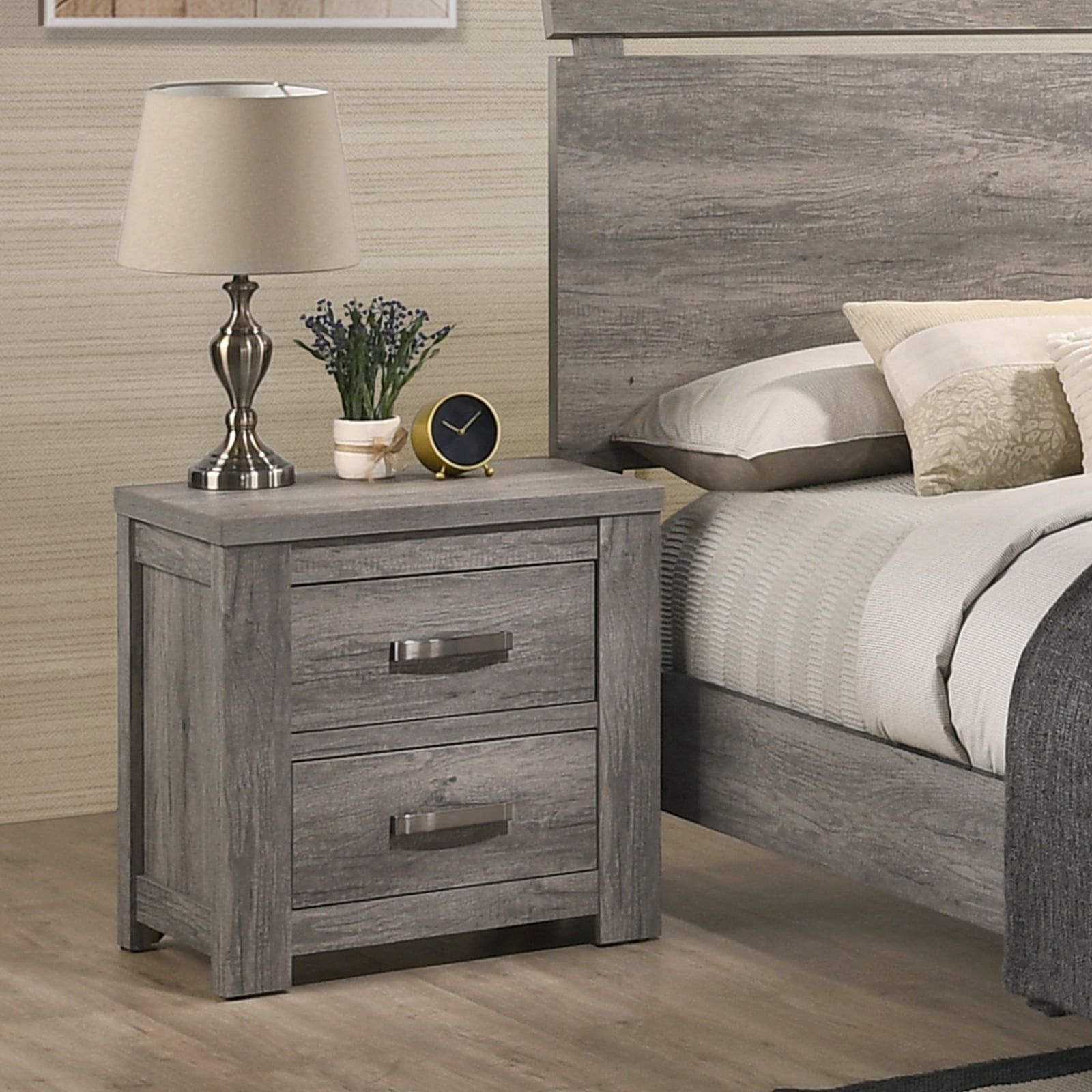 Dresser And One Night Stand Set At Adam Kern Blog intended for Harland King Wood &amp; Upholstered Panel 3 Piece Bedroom Set With 2 2-Drawer Nightstands