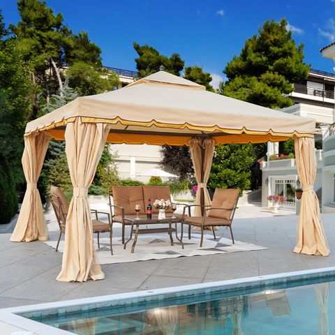 Erommy 12 Ft. W X 10 Ft. D Metal Patio Gazebo & Reviews | Wayfair pertaining to Weathering the Storm with Your Himari Gazebo Durability Insights
