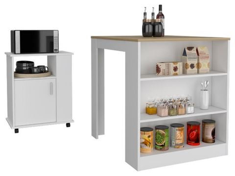 Farley 2 Piece Kitchen Set Multi-Color Engineered Wood - Transitional ... throughout The Campbell Kitchen Set A Practical Guide to Assembly