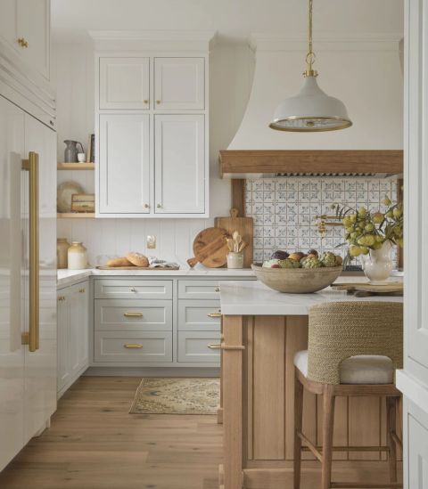 Farmhouse Two Tone Kitchen Cabinets | A Blissful Nest intended for Baxton Studio Dorthy Coastal And Farmhouse Twotone Dark Green And Natural