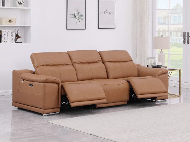 Federico Top Grain Italian Leather Power Reclining Sofa With Dual ... with regard to Federico 3-Piece 3-Power Reclining Top Grain Italian Leather Sofa, Beige