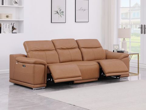 Federico Top Grain Italian Leather Power Reclining Sofa With Dual ... with regard to Federico 3-Piece 3-Power Reclining Top Grain Italian Leather Sofa, Beige