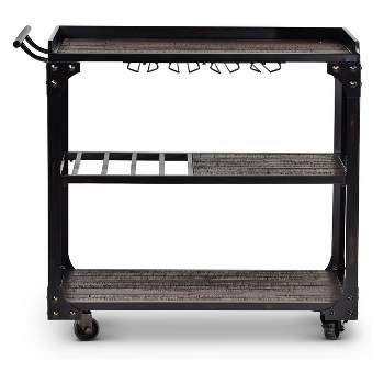 Felix 2 Tier Bar Cart Black - Adore Decor : Target with regard to Adore Decor Felix 2 Tier Wooden Kitchen Bar Cart Black