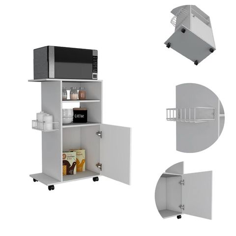 Fm Furniture Columba Kitchen Cart Single Door Cabinet Four Caster - Artofit inside Is the Columba Kitchen Cart Right for You Assessing Features and Functionality