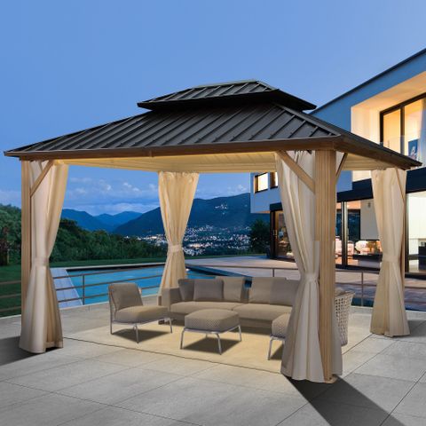 Gartoo 12 Ft. W X 10 Ft. D Aluminum Patio Gazebo & Reviews | Wayfair with regard to Weathering the Storm with Your Himari Gazebo Durability Insights