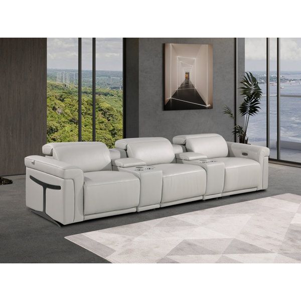 Global United 5-Piece 3-Power Reclining Italian Leather Sofa With Power ... for The Ultimate Guide to Selecting Your First Top Grain Italian Leather Sofa
