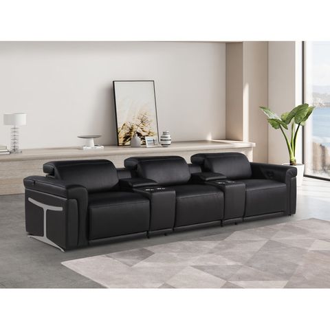 Global United 5-Piece 3-Power Reclining Italian Leather Sofa With Power ... with The Ultimate Guide to Selecting Your First Top Grain Italian Leather Sofa