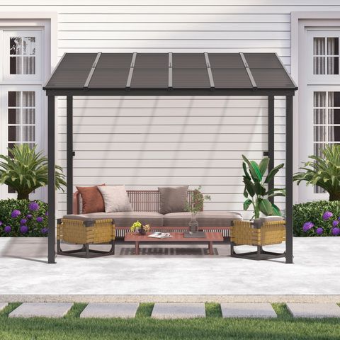 Hermes Angeli 10 Ft. W X 10 Ft. D Steel Patio Gazebo & Reviews | Wayfair inside 10 Ft. W X 10 Ft. D Steel Patio Gazebo The Soft Roof Gazebos