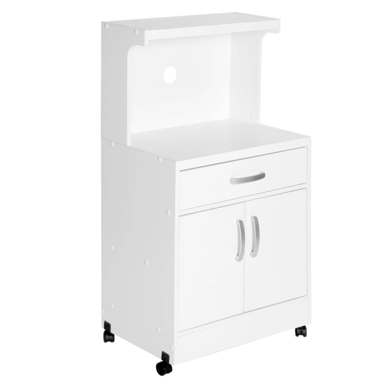 Home Furniture Indoor Shelby Kitchen Wooden Microwave Cart - White ... with regard to Shelby Cart Assembly: A Step by Step Guide for Homeowners
