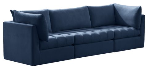 Jacob Velvet Upholstered Modular Sofa, 3-Piece: 1 Armless Chair, 2 ... with regard to Jacob Velvet Upholstered 3-Piece Modular Sofa, Green