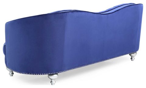 Jewel 90 In. W Flared Arm Velvet Straight Sofa - Eclectic - Sofas - By ... for Jewel 90 In. W Flared Arm Velvet Straight Sofa, Blue