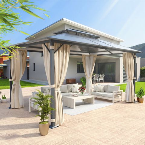 Jolydale 13 Ft. W X 10 Ft. D Patio Hardtop Gazebo | Wayfair throughout Key Considerations Before You Choose a 10x13 Aluminum Patio Hardtop Gazebo