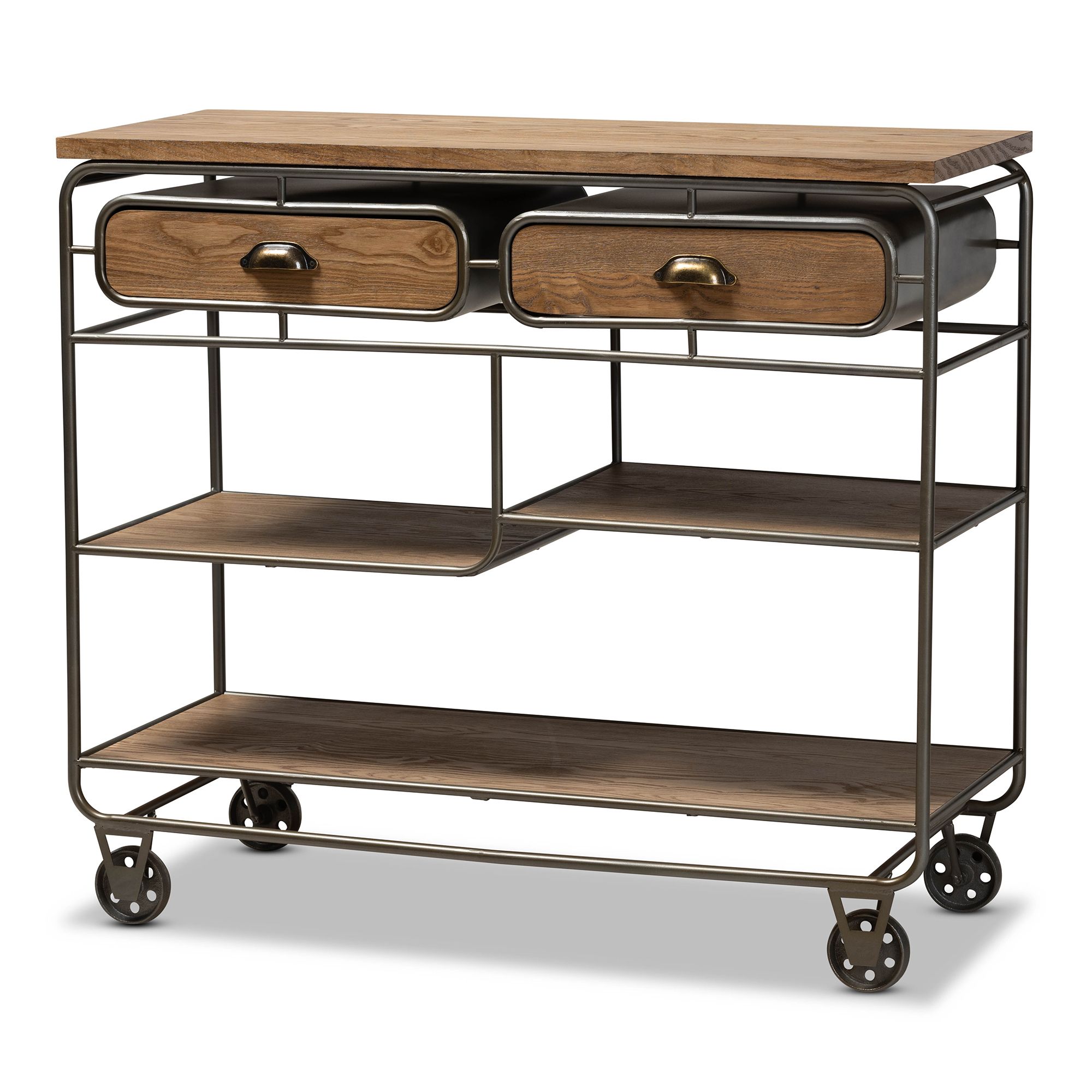 Kitchen Carts | Dining Room Furniture | Affordable Modern Furniture ... with Baxton Studio Dorthy Coastal And Farmhouse Twotone Dark Green And Natural