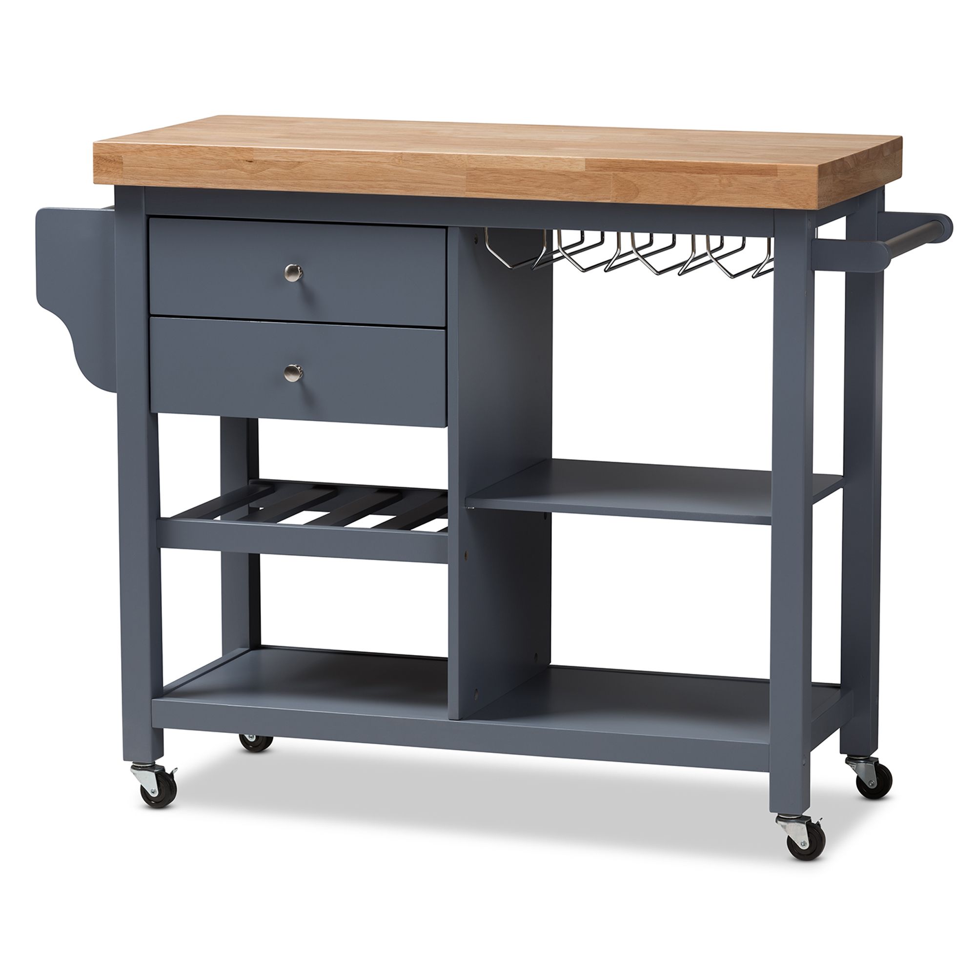 Kitchen Carts | Dining Room Furniture | Affordable Modern Furniture ... with regard to Baxton Studio Dorthy Coastal And Farmhouse Twotone Dark Green And Natural