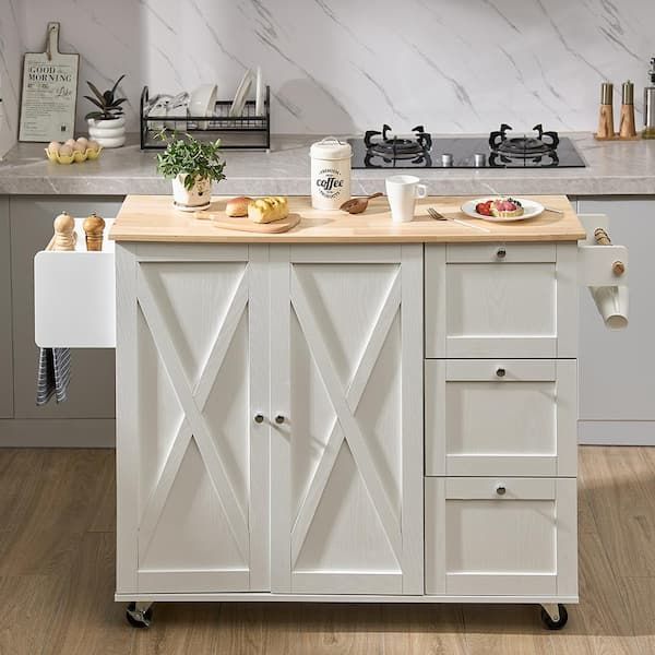 Kitchen Carts - The Home Depot regarding Designing with a White Frame Kitchen Island Cart Understanding the Essentials