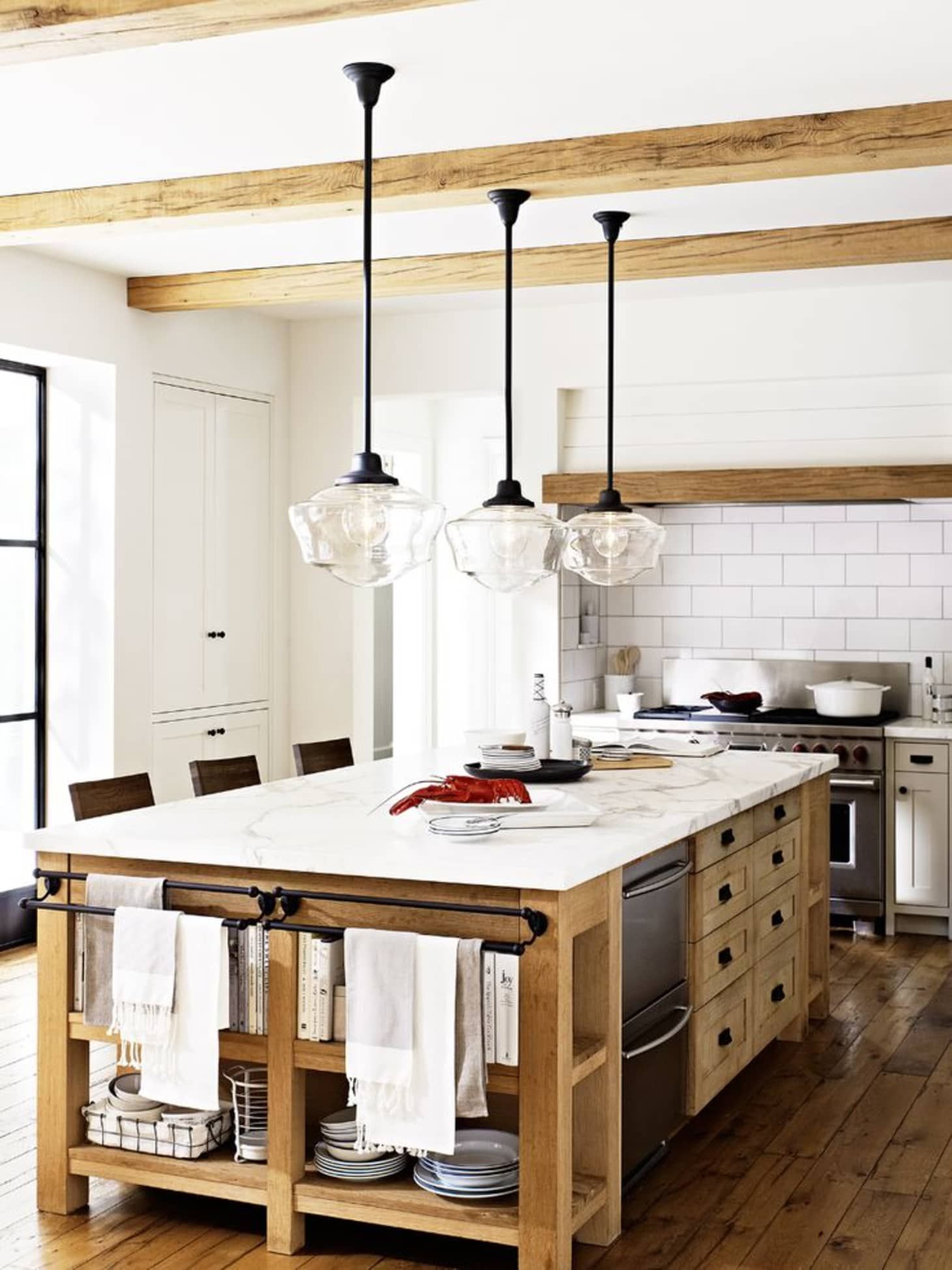 Kitchen Island Ideas - Open Shelving Storage | Apartment Therapy for Understanding the Britton Kitchen Island's Design and Functionality