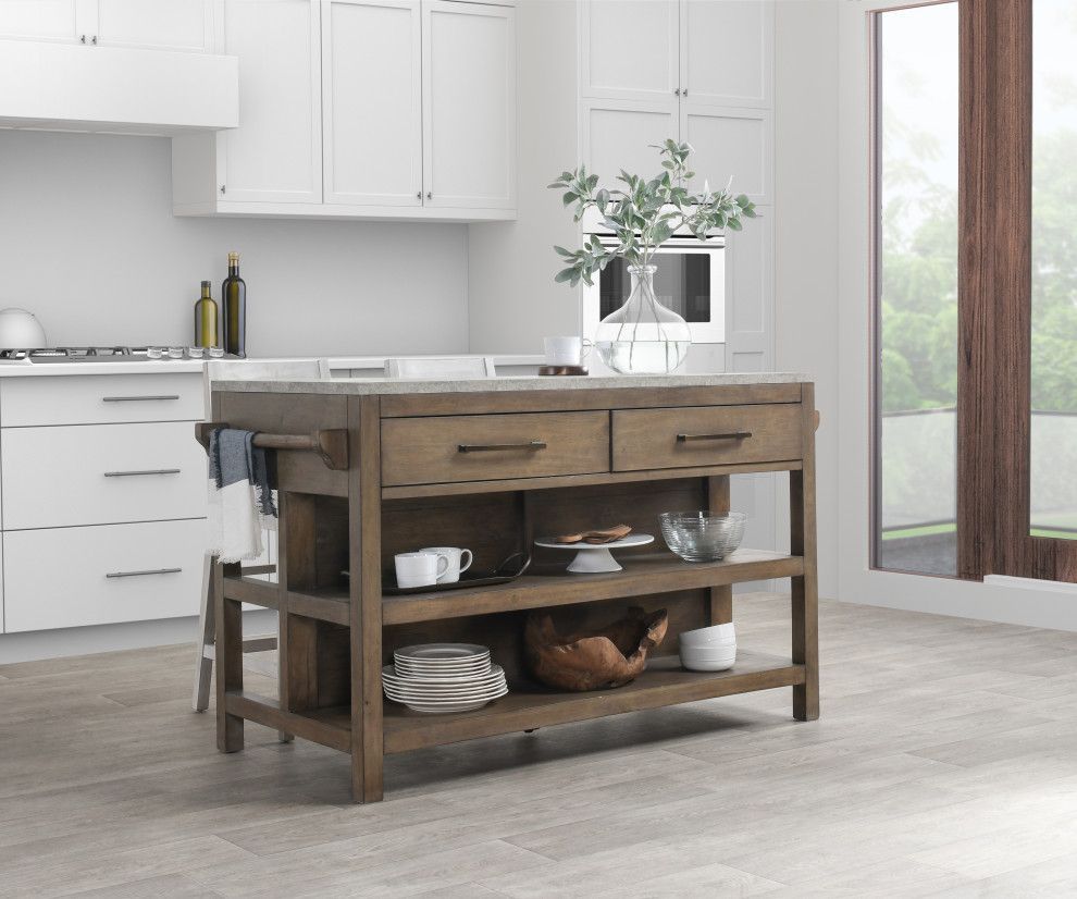 Kitchen Island In Rustic Oak Finish And Black - Artofit with Acme Lona Kitchen Island, Rustic Oak And Black