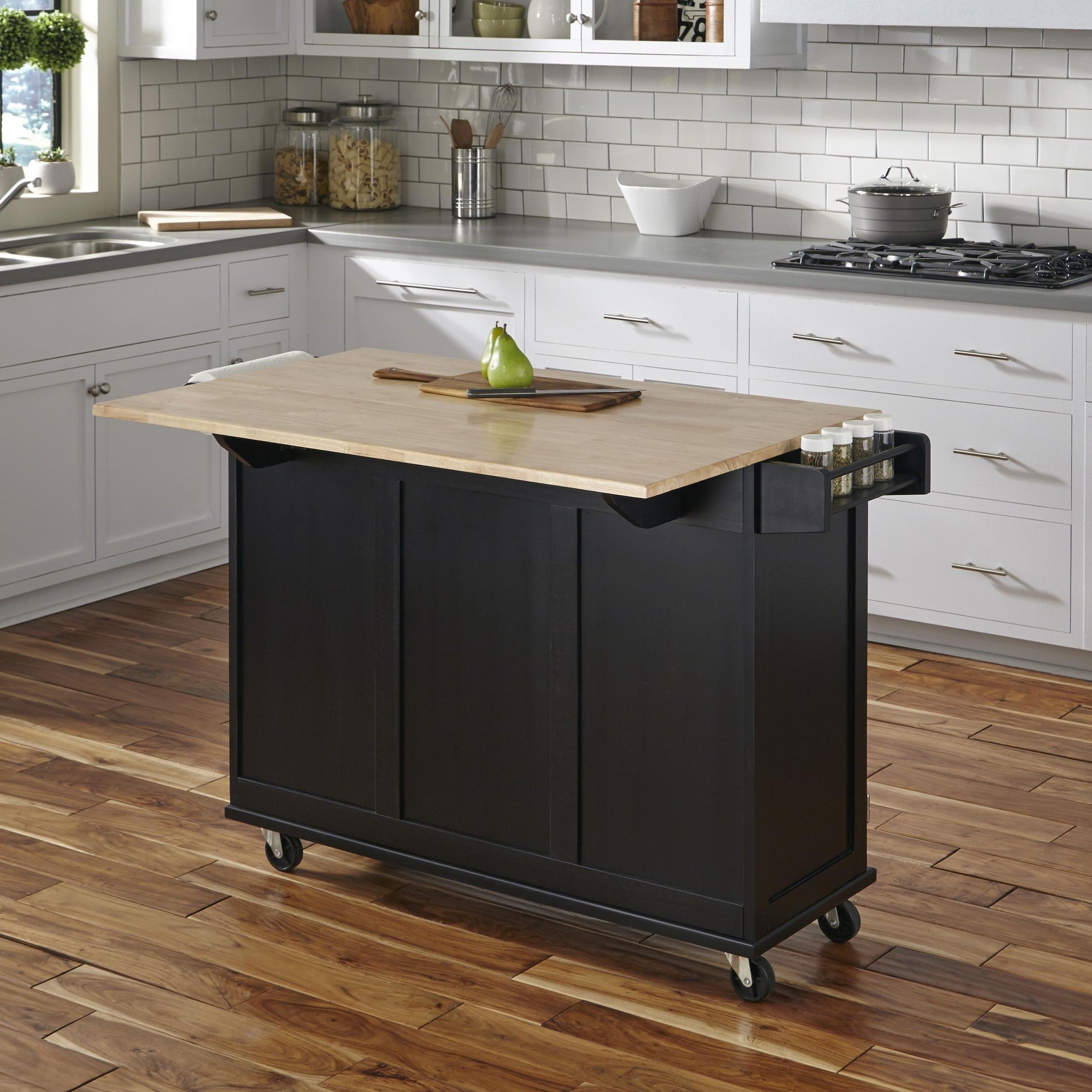 Kitchen Island With Pull Out Table | Foter regarding Carriage House Kitchen Island With 13&quot; Drop Leaf