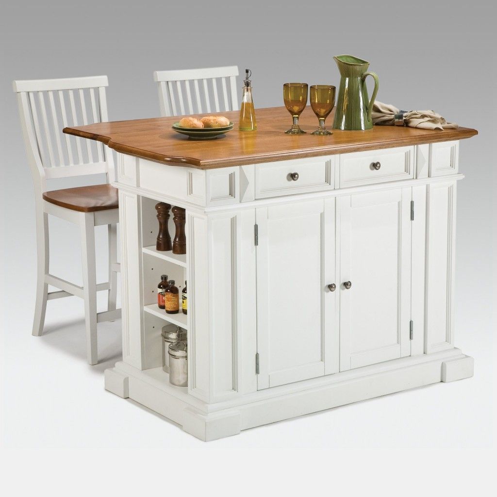Kitchen Islands With Breakfast Bar | What Is Mobile Kitchen Island ... regarding Acme Sezye 2-Shelf Wooden Kitchen Island In White Finish
