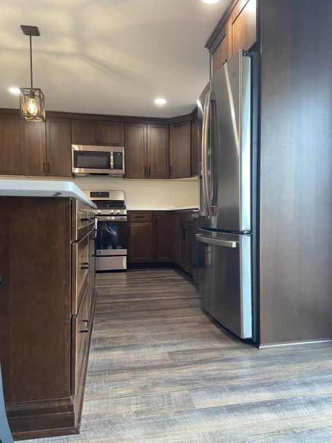 Kitchens - N & C Construction with Cecil Kitchen Island, White/Macadamia