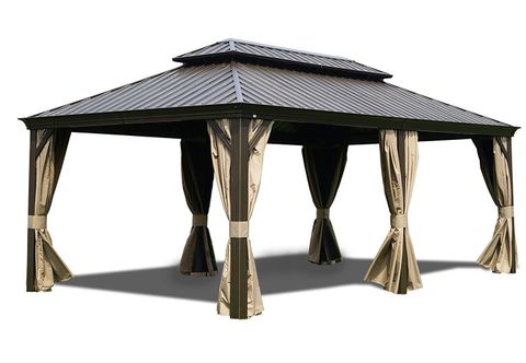 Kozyard Alexander 20 Ft. W X 12 Ft. D Aluminum Patio Gazebo & Reviews ... with 20 Ft. W X 12 Ft. D Metal Patio Gazebo