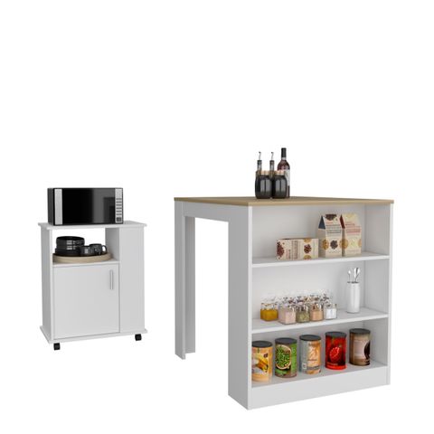 Latitude Run® Farley 2-Piece Kitchen Set Wth Kitchen Island And Kitchen ... within Creating Your Dream Kitchen with the Austin 2-Piece Set and Kitchen Island